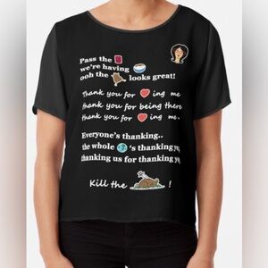 Bob Burgers Thankgiving Song Tee Linda Belcher | L | EUC like new